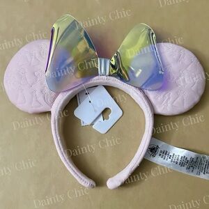 Disney Pink Ears Headband with Iridescent Bow